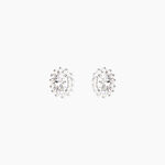 Boucles D'Oreilles Puces Liz Argent Blanc Oxyde De Zirconium - Boucles d'oreilles empierr&eacute;es Femme | Histoire d&rsquo;Or