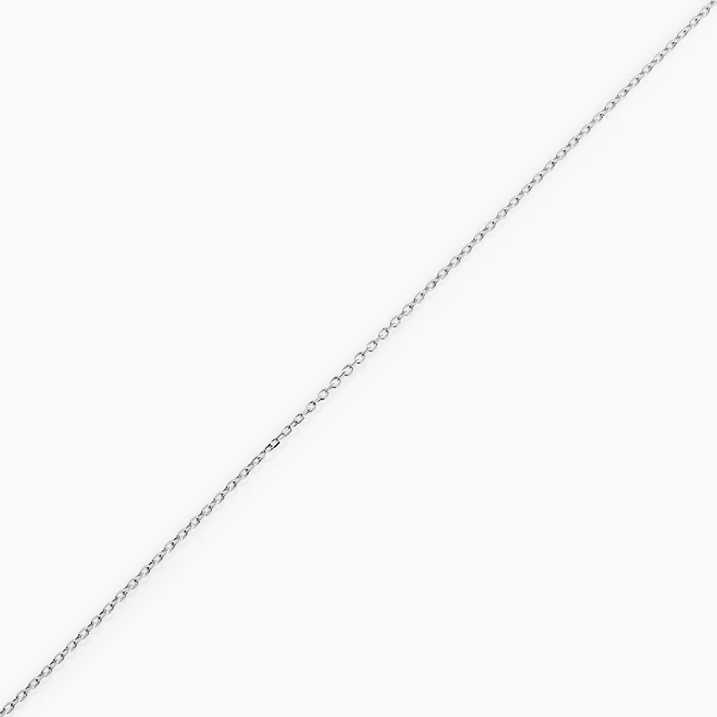 Cha&icirc;ne Igoa Maille For&ccedil;at Diamantee Or Blanc - Chaines Femme | Histoire d&rsquo;Or