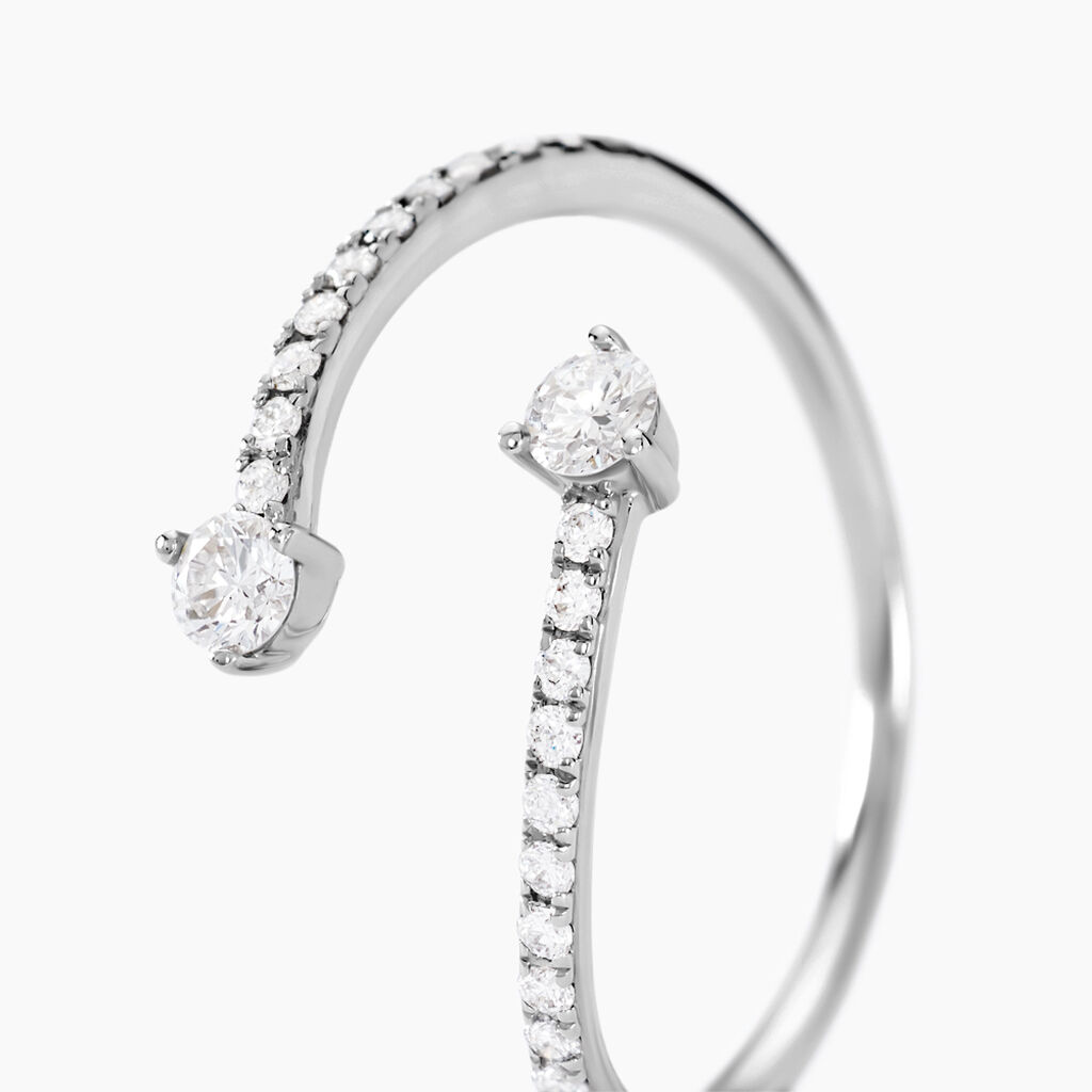 Bague Orpheus Or Blanc Diamant Synth&eacute;tique - Bagues avec pierre Femme | Histoire d&rsquo;Or