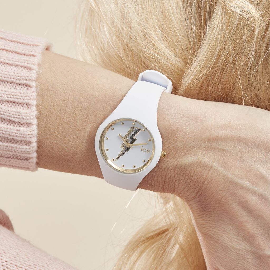 Montre Ice Watch Ice Glam Rock Fond Blanc - Montres Femme | Histoire d’Or