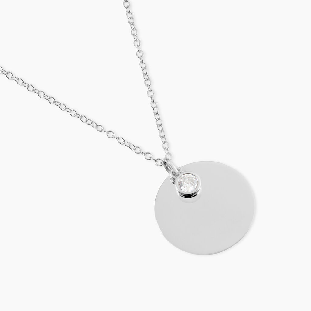 Collier Sautoir Paula Argent Blanc Oxyde De Zirconium - Sautoirs Femme | Histoire d&rsquo;Or