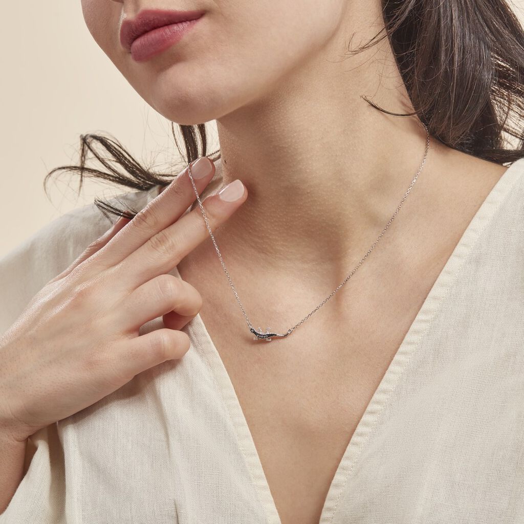 Collier Oya Argent Blanc Oxyde De Zirconium - Colliers fantaisie Femme | Histoire d’Or