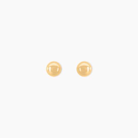 Boucles D'oreilles Puces Fidelia Boule Or Jaune - Clous d'oreilles Femme | Histoire d’Or