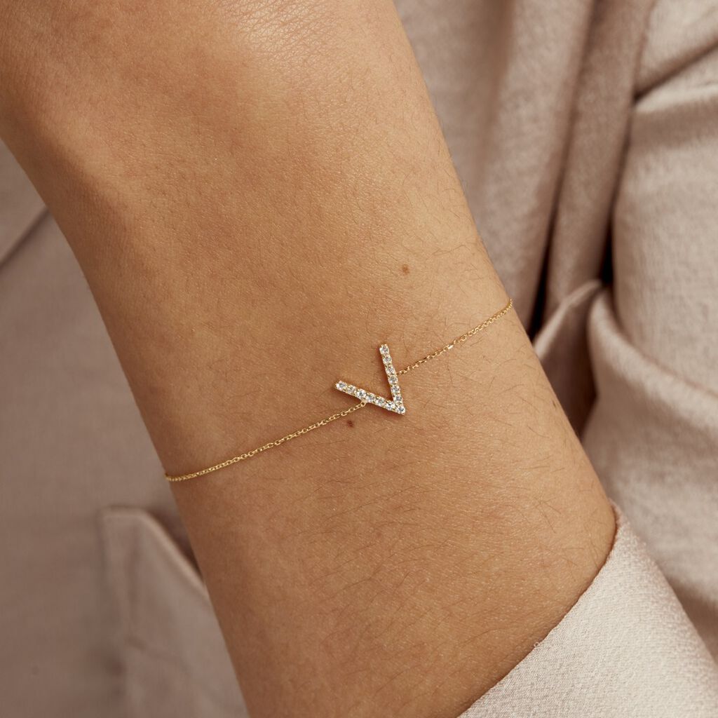 Bracelet Celene Or Jaune Oxyde De Zirconium - Bracelets Femme | Histoire d’Or