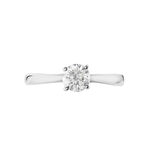 Bague Solitaire Fiona Or Blanc Diamant Synthetique - Bagues solitaires Femme | Histoire d&rsquo;Or