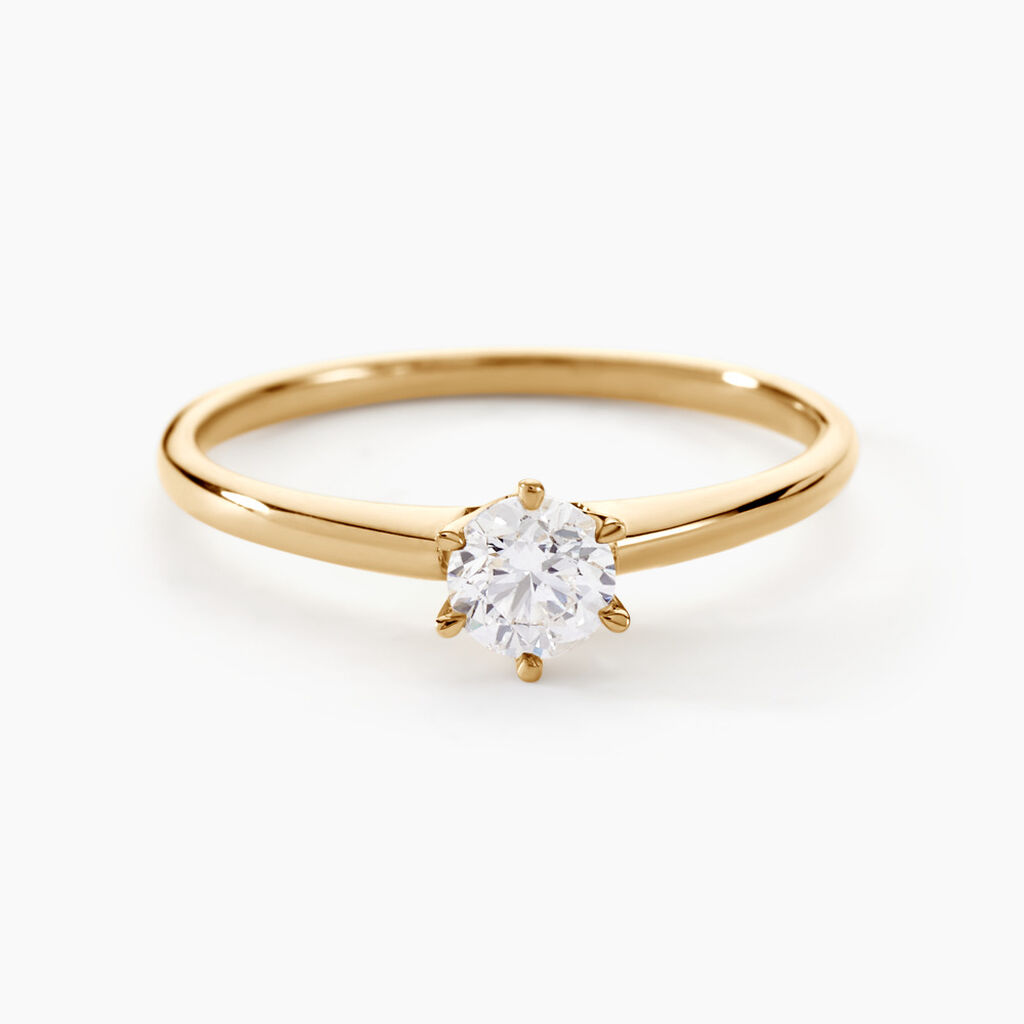 Bague Solitaire Samantha Or Jaune Diamant - Bagues solitaires Femme | Histoire d’Or