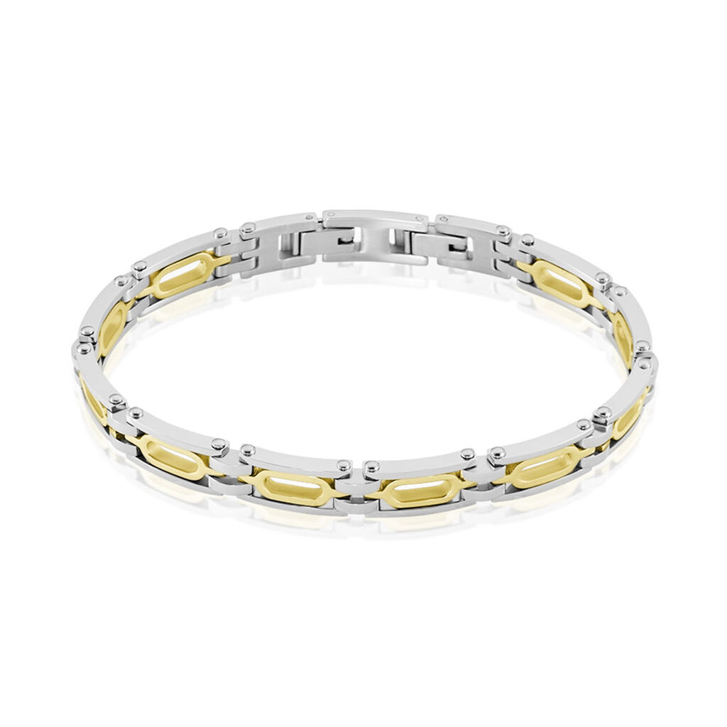 Bracelet Jourdan Wild Acier Blanc Et Jaune - Bracelets Homme | Histoire d&rsquo;Or