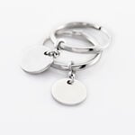 Cr&eacute;oles Elvyn Argent Blanc - Boucles d'oreilles cr&eacute;oles Femme | Histoire d&rsquo;Or