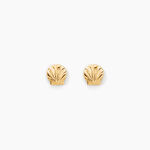 Boucles D'oreilles Puces Franzine Coquillage Or Jaune - Clous d'oreilles Femme | Histoire d&rsquo;Or