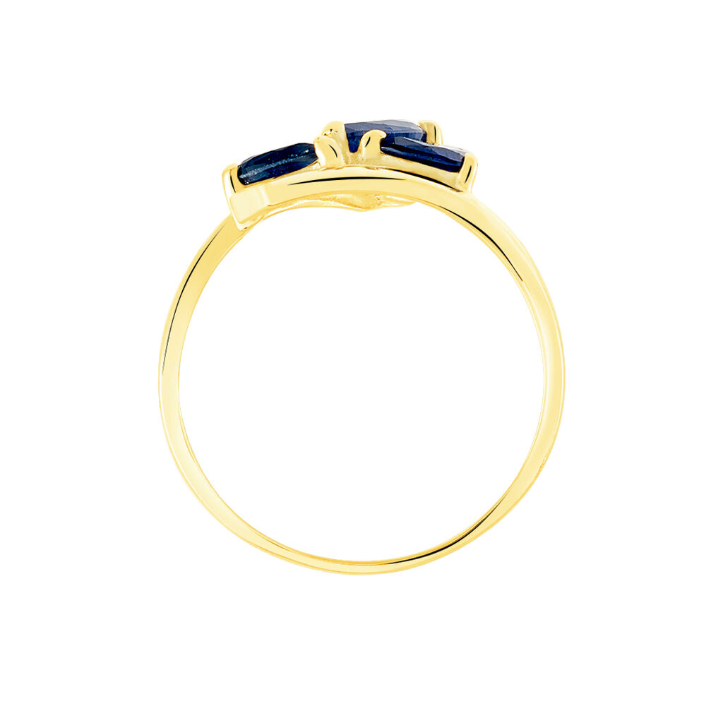 Bague Dahlia Or Jaune Saphir Diamant - Bagues avec pierre Femme | Histoire d’Or