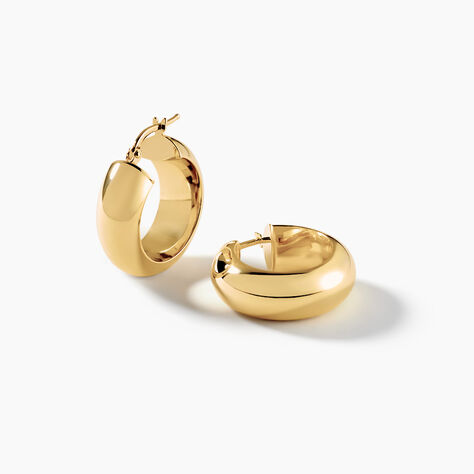 Cr&eacute;oles Telly Argent Dor&eacute; A L'Or 750/1000 - Boucles d'oreilles cr&eacute;oles Femme | Histoire d&rsquo;Or