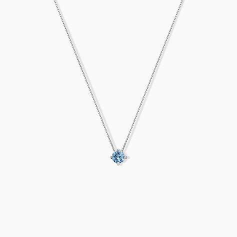 Collier Solitaire Argent Blanc Rio Santa Teresa Oxyde De Zirconium - Colliers fantaisie Femme | Histoire d&rsquo;Or