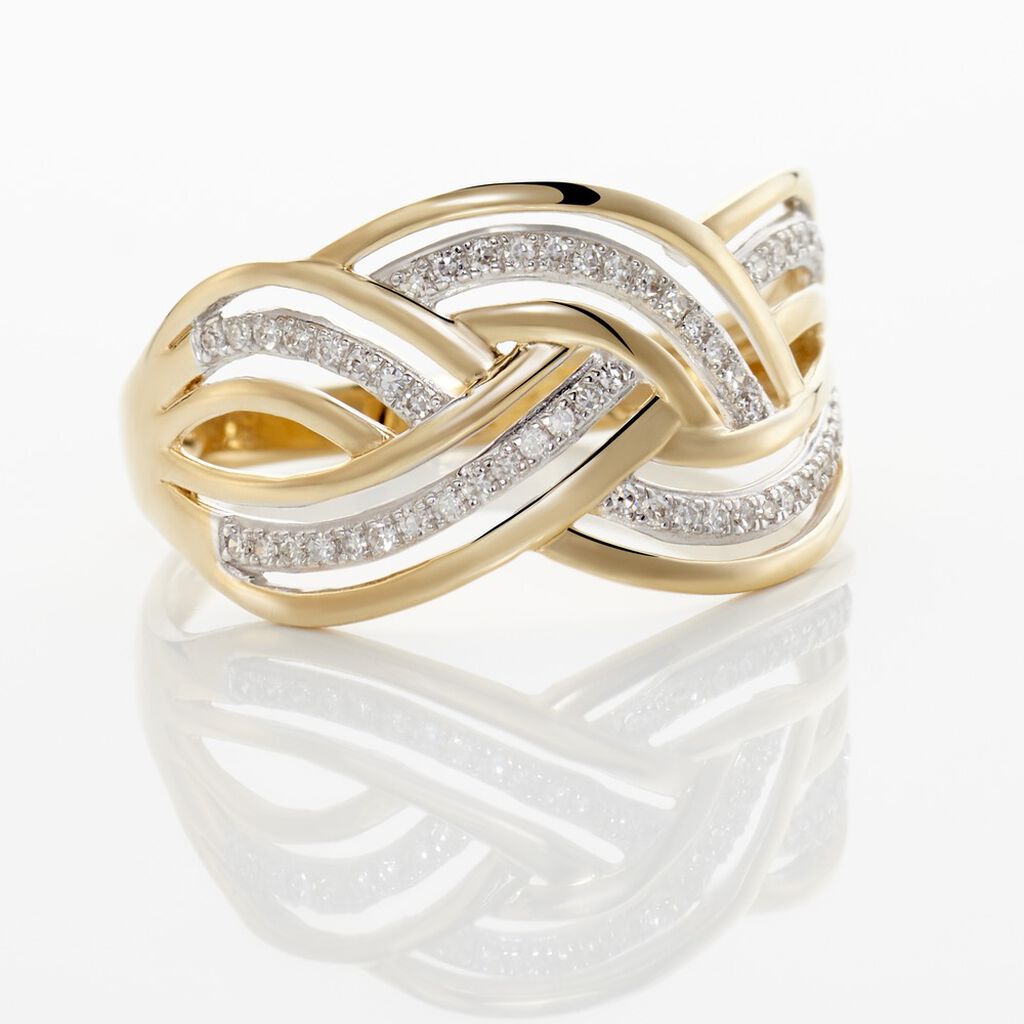 Bague Leopoldine Or Jaune Diamant - Bagues avec pierre Femme | Histoire d’Or