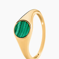 Chevalière Kenith Or Jaune Malachite