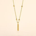 Collier Plaqu&eacute; Or Jaune Lettra - Colliers fantaisie Femme | Histoire d&rsquo;Or