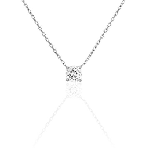 Collier Kariane Argent Blanc Oxyde De Zirconium - Colliers fantaisie Femme | Histoire d&rsquo;Or