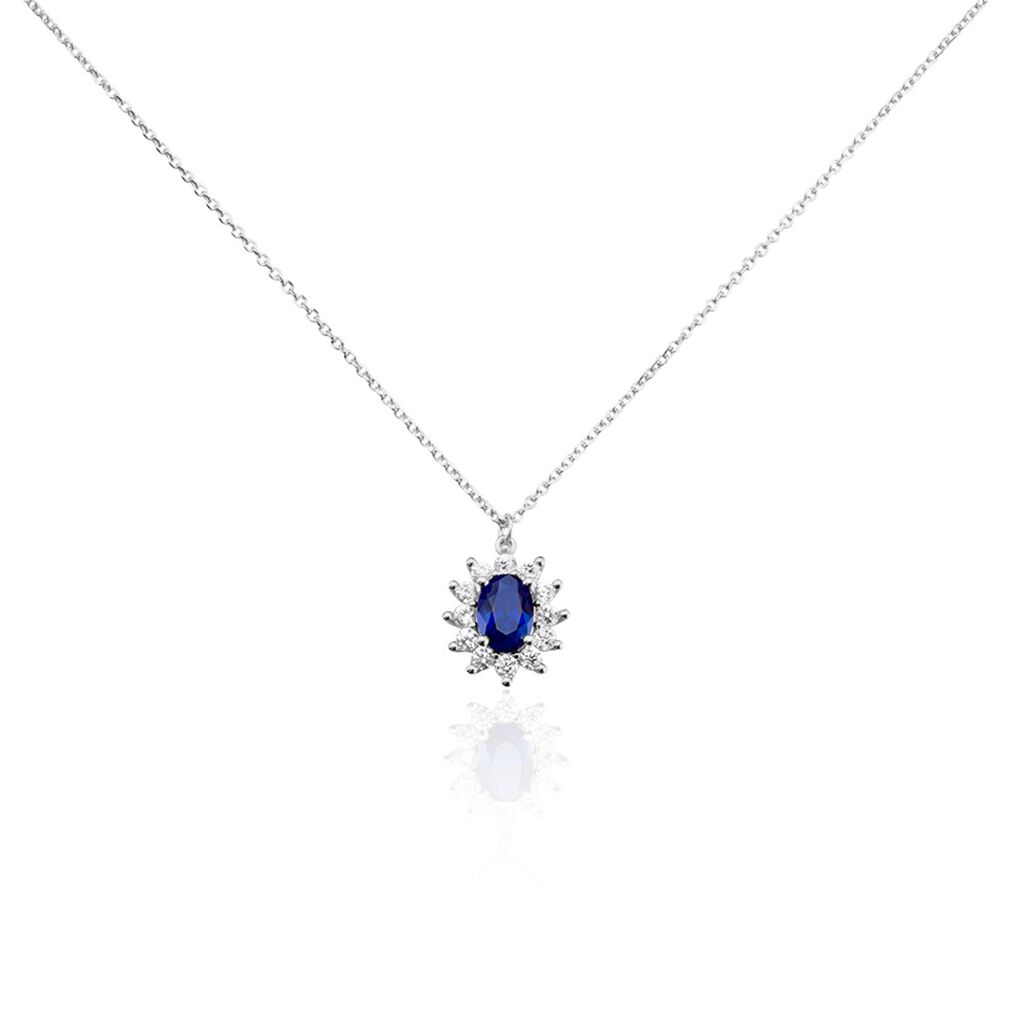 Collier Perez Argent Blanc Oxyde De Zirconium - Colliers fantaisie Femme | Histoire d&rsquo;Or