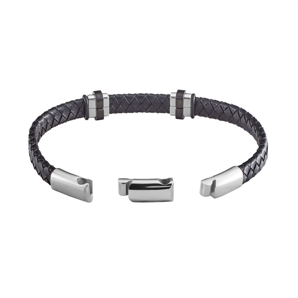 Bracelet Acier Blanc Ludovic Oxyde De Zirconium - Bracelets Homme | Histoire d&rsquo;Or