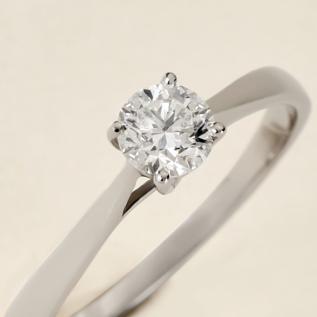 Bague Solitaire One Platine Blanc Diamant - Bagues solitaires Femme | Histoire d&rsquo;Or