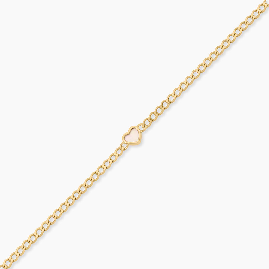 Bracelet Sweetheart Argent Dor&eacute; A L'Or 750/1000 Nacre - F&ecirc;te des m&egrave;res Femme | Histoire d&rsquo;Or