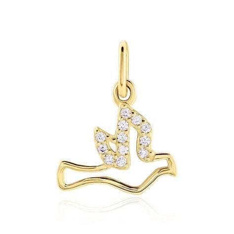 Pendentif Columnia Or Jaune Oxyde De Zirconium - Pendentifs Bapt&ecirc;me Famille | Histoire d&rsquo;Or