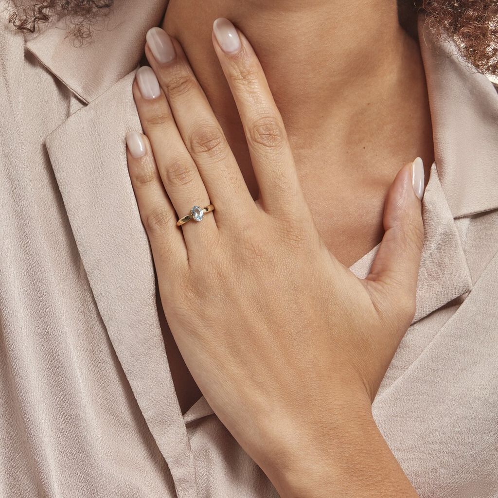 Bague Solitaire Arzula Or Jaune Topaze - Bagues solitaires Femme | Histoire d’Or