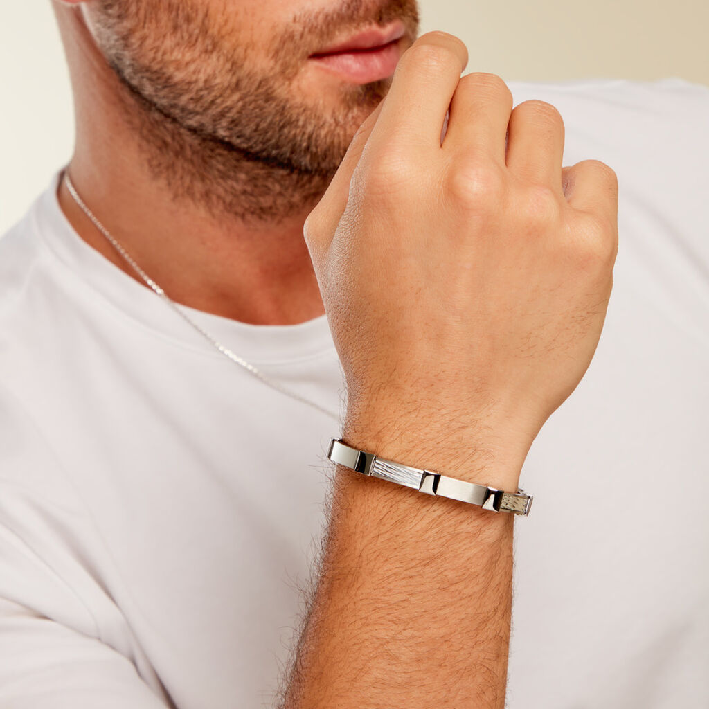 Bracelet Jack Acier Blanc - Bracelets Homme | Histoire d’Or