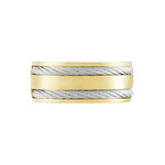 Bague Andro Acier Bicolore - Bagues fantaisie Homme | Histoire d&rsquo;Or