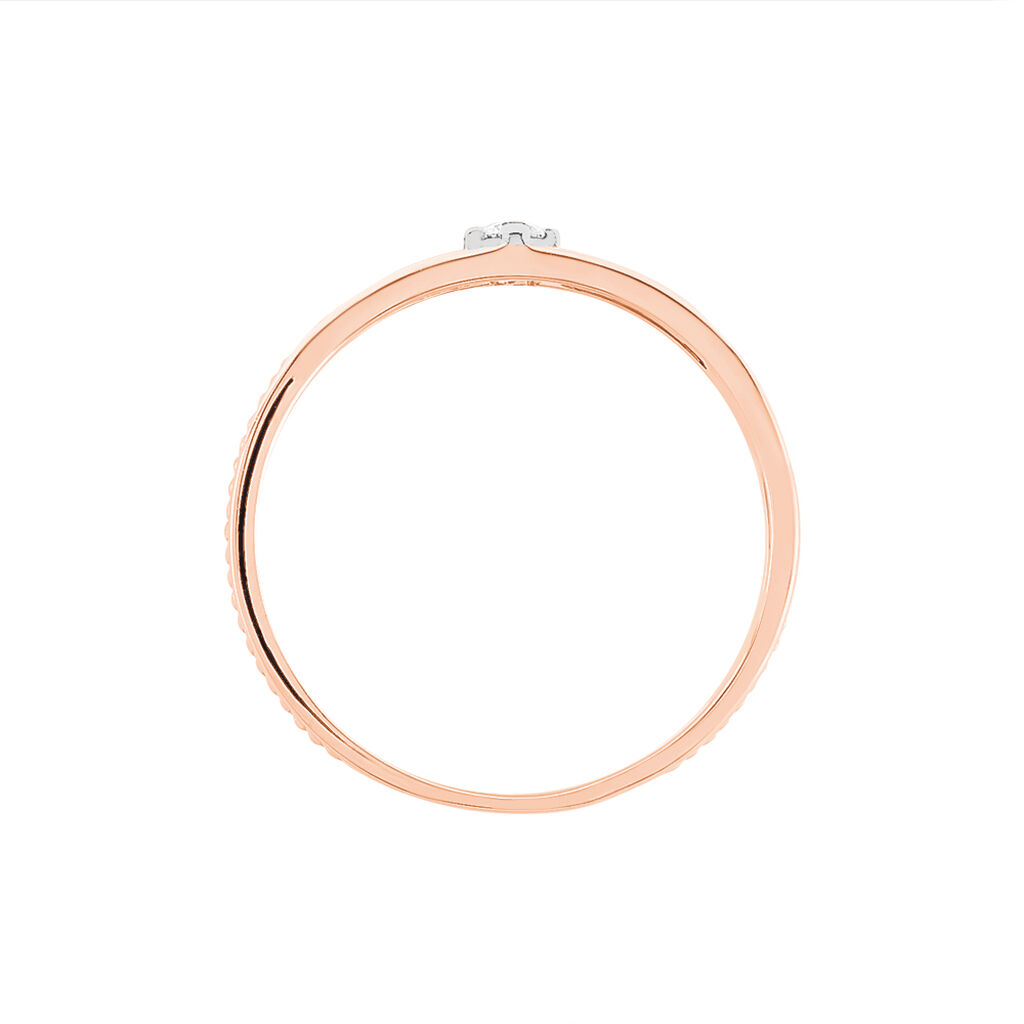 Bague Lou Or Rose Diamant - Bagues solitaires Femme | Histoire d’Or