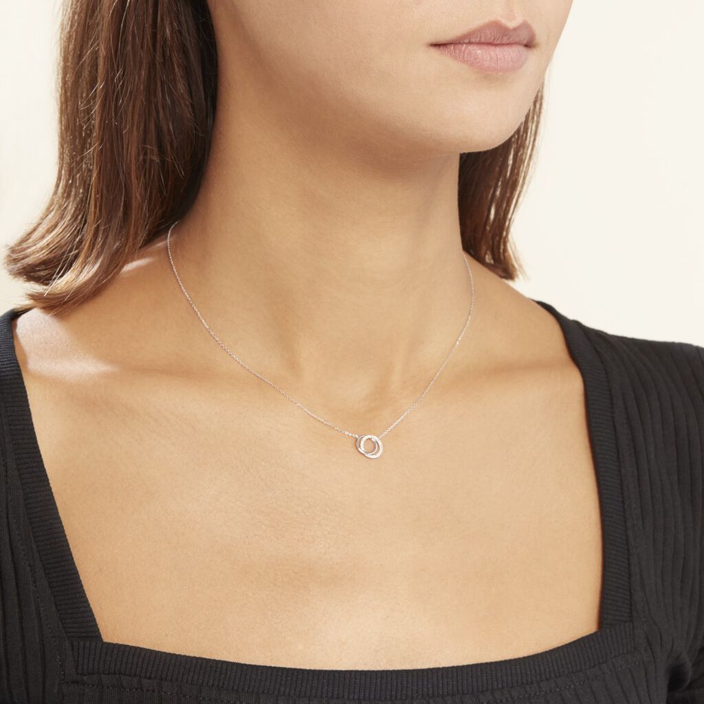 Collier Or Blanc Tresha Diamants - Colliers Femme | Histoire d’Or