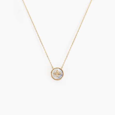 Collier Talisman Or Jaune Nacre Diamant - Colliers Femme | Histoire d’Or
