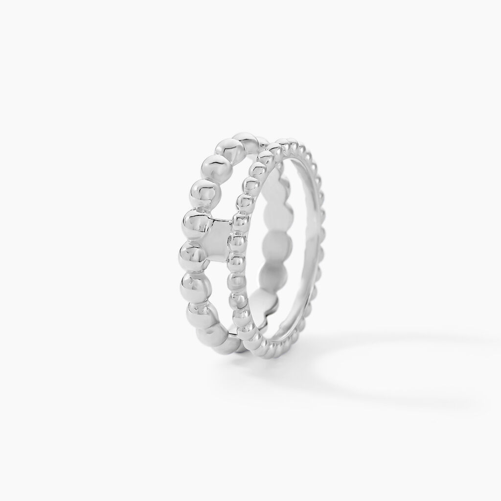 Bague Louisette Argent Blanc - Bagues fantaisie Femme | Histoire d’Or