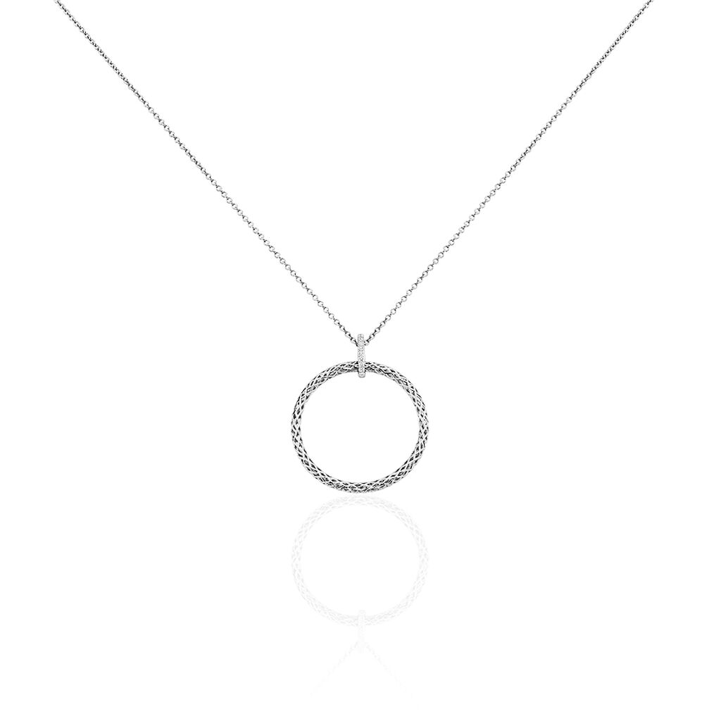 Collier Sautoir Sowa Argent Blanc Oxyde De Zirconium - Sautoirs Femme | Histoire d’Or