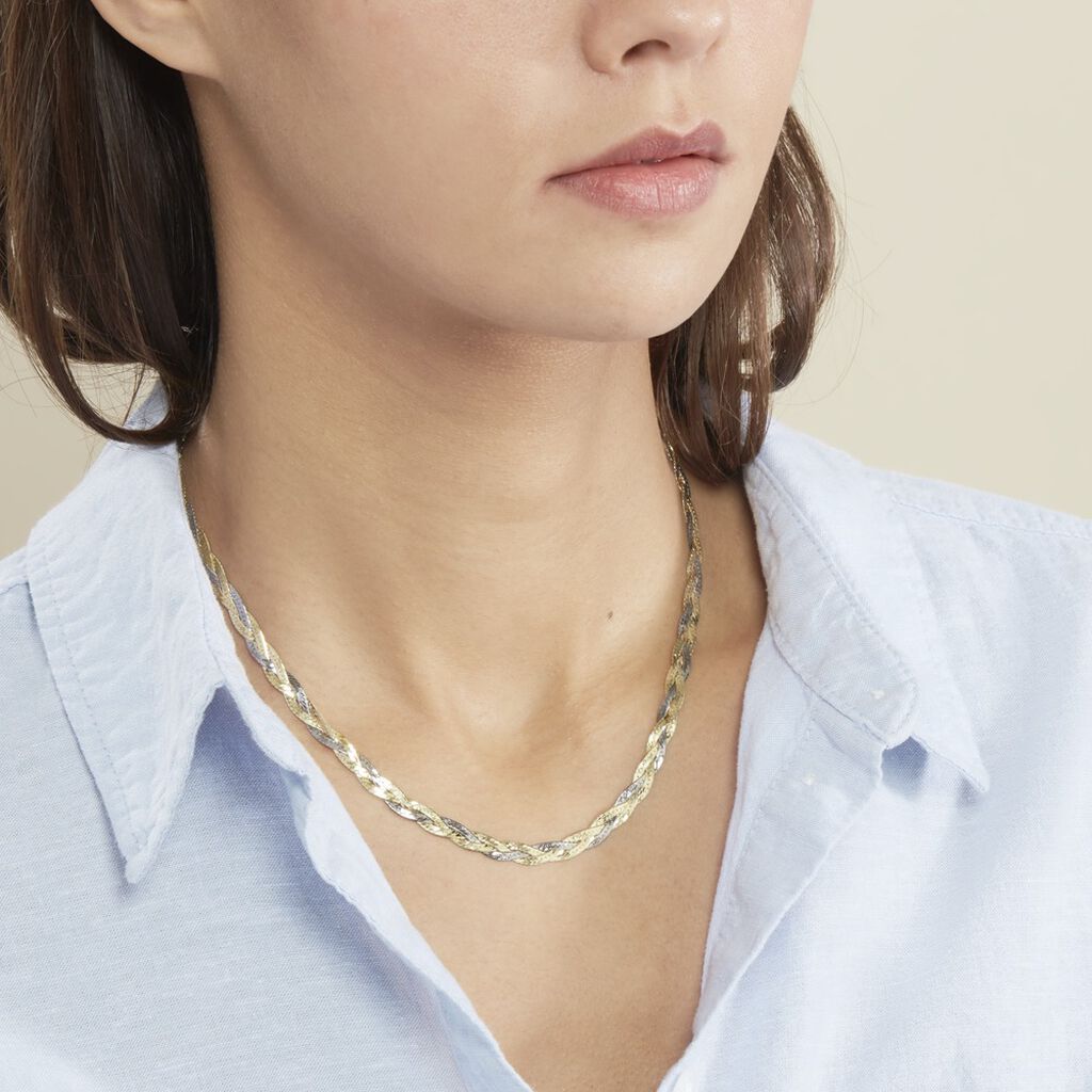 Collier Elae Argent Bicolore - Chaines Femme | Histoire d’Or