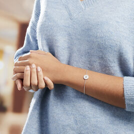 Bracelet Nyoko Argent Blanc Labradorite - Bracelets fantaisie Femme | Histoire d’Or
