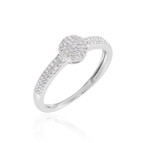 Bague Lisyae Or Blanc Diamants - Bagues avec pierre Femme | Histoire d’Or