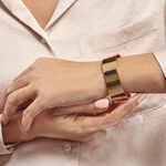 Bracelet Manchette Acier Dor&eacute; Volcanus Agate - Bracelets manchettes Femme | Histoire d&rsquo;Or