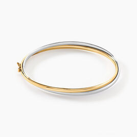 Bracelet Jonc Catalin 2 Fils Flexibles Or Bicolore - Bracelets joncs Femme | Histoire d’Or