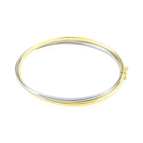 Bracelet Jonc Catalin 2 Fils Flexibles Or Bicolore - Bracelets joncs Femme | Histoire d’Or