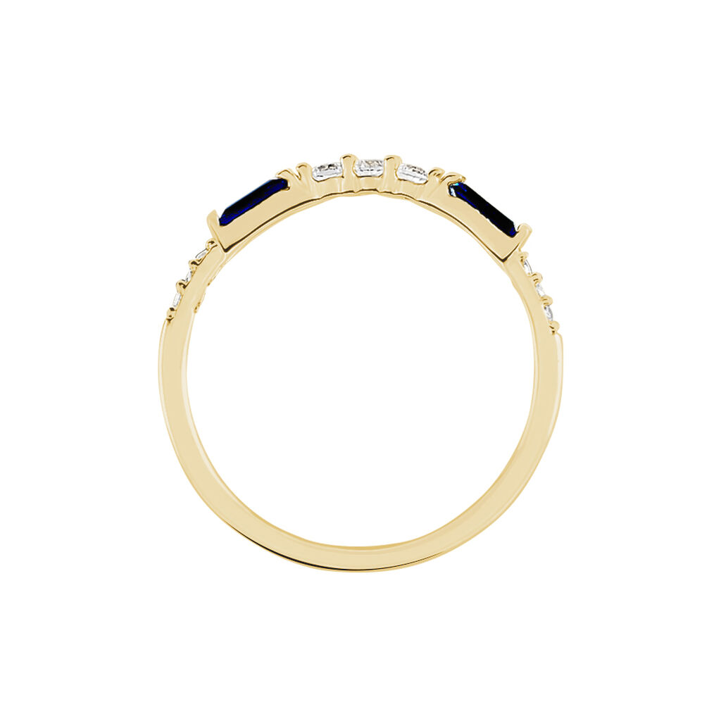 Bague Plaqué Or Jaune Calvin Oxyde De Zirconium - Bagues avec pierre Femme | Histoire d’Or