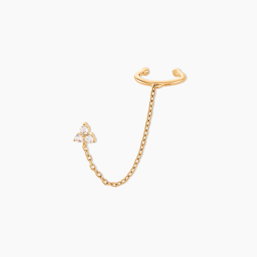 Bijou D'oreille Plaqu&eacute; Or Marcion Oxydes De Zirconium - Boucles d'oreilles fantaisie Femme | Histoire d&rsquo;Or