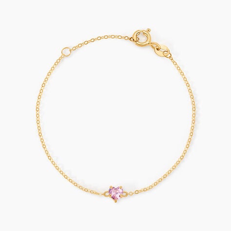 Bracelet Or Jaune Avaya Oxyde De Zirconium - Bracelets Enfant | Histoire d&rsquo;Or