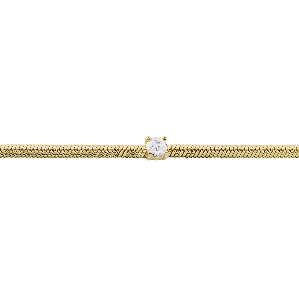 Bracelet Dosia Plaqué Or Jaune Oxyde De Zirconium - Bracelets Femme | Histoire d’Or