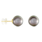 Boucles D'oreilles Puces Alper Or Jaune Perle De Culture De Tahiti - Clous d'oreilles Femme | Histoire d&rsquo;Or