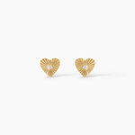 Boucles D'Oreilles Puces Candy Argent Dor&eacute; A L'Or 750/1000 Oxyde De Zirconium - Clous d'oreilles Femme | Histoire d&rsquo;Or