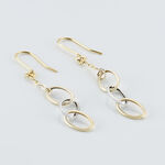 Boucles D'oreilles Pendantes Lucette Or Bicolore - Boucles d'oreilles pendantes Femme | Histoire d&rsquo;Or