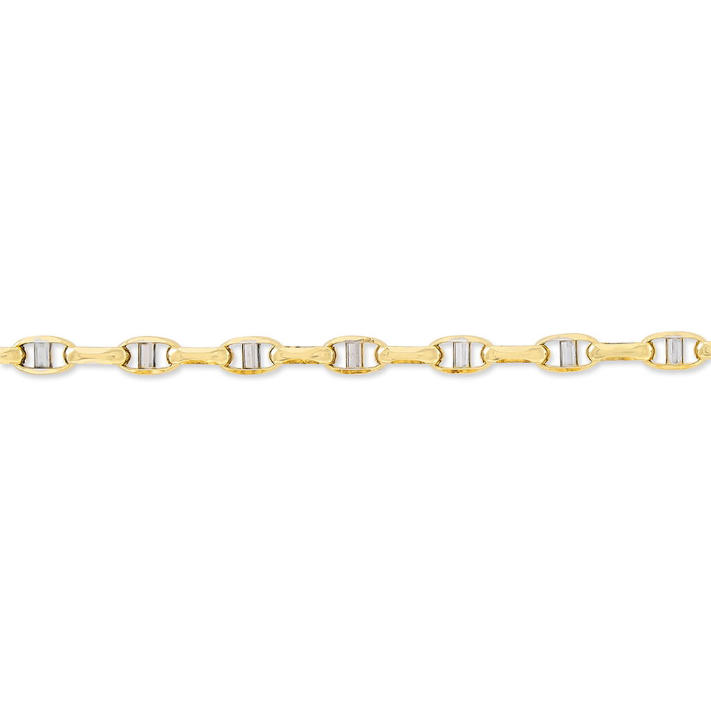Bracelet Carlo Or Bicolore Maille Marine Ronde - Bracelets chaîne Homme | Histoire d’Or