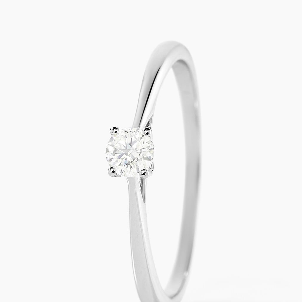 Bague Solitaire Or Blanc Aphrodite Diamant - Bagues solitaires Femme | Histoire d&rsquo;Or