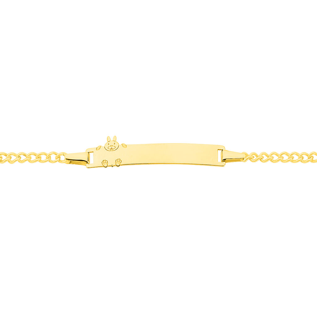 Bracelet Identité Etheline Maille Gourmette Or Jaune - Bracelets Communion Enfant | Histoire d’Or