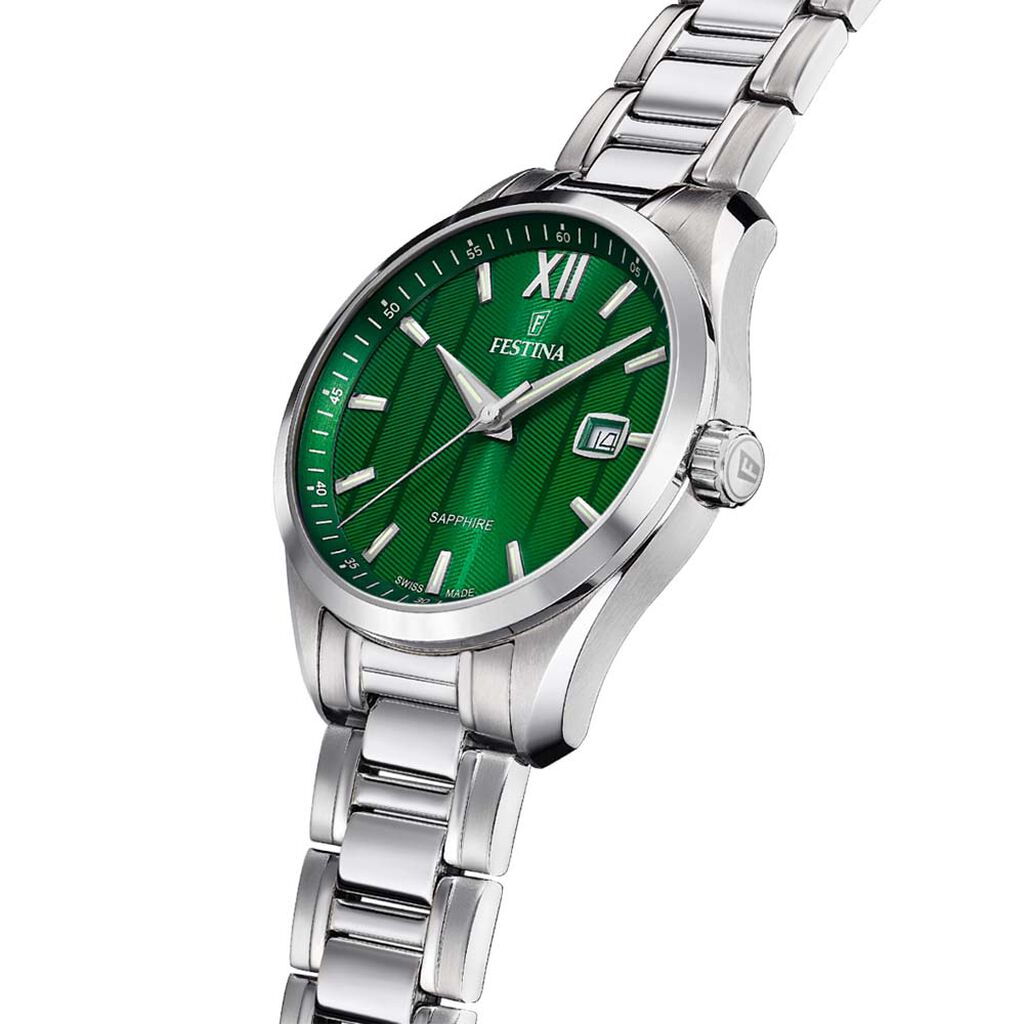 Montre Festina Swiss Made Vert - Montres suisses Homme | Histoire d’Or
